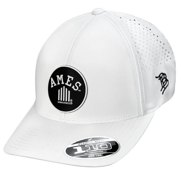Branded Bills Ames 5-Bar White Performance Hat